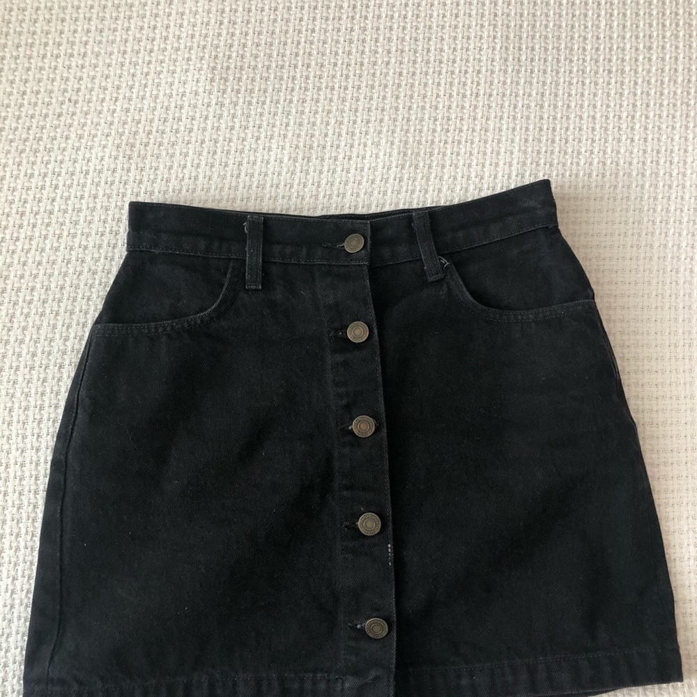 Reformation Skirt Black Denim
